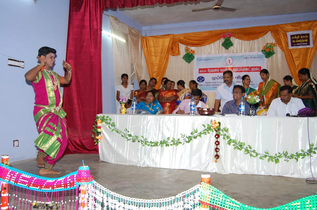 Classical folk dancer performing on stage during NWDT community festival